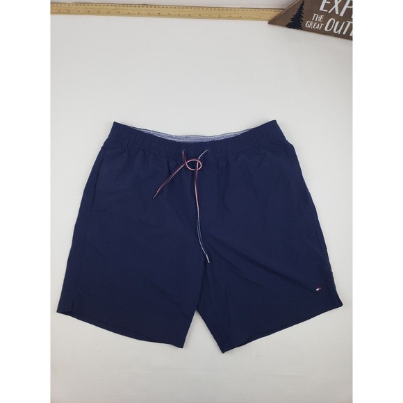 Tommy Hilfiger Other - Tommy Hilfiger Mens Swim Trunks Size Large Color NavyBlue QuickDry Elastic Waist